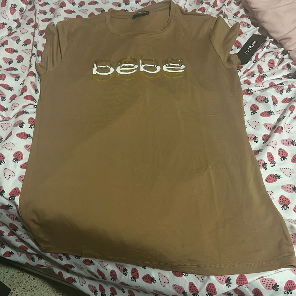 Bebe brown t shirt